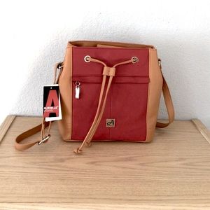 Vintage Aurielle Leather Bucket Bag